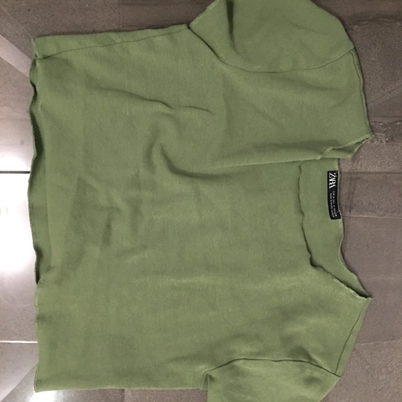 Zara Olive Green Croptop - Picture 3 of 6